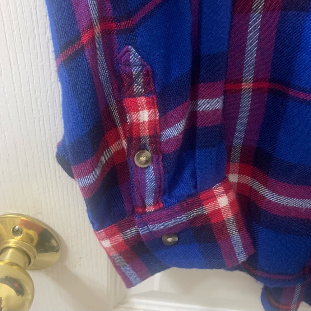 AEO Small Ahh-Mazingly Plaid Flannel Boyfriend Shirt - Picture 8 of 14